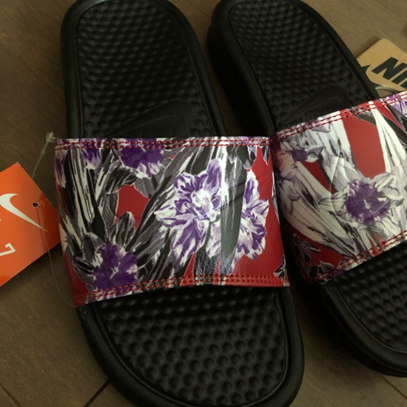 floral slides nike